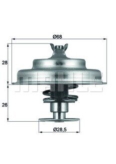 Термостат CITROEN; FORD; PEUGEOT; RENAULT; SUZUKI; VOLVO(Mahle) Mahle MAHLE / KNECHT TX 75 80 D