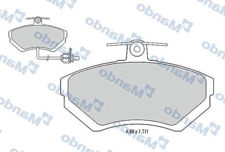 Гальмівні колодки до дисків MANDO MBF015124