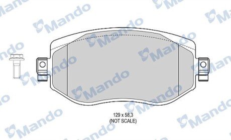 Комплект гальмівних колодок MANDO MBF015304