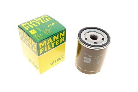 Фільтр масляний -FILTER MANN W 718/2 (фото 1)