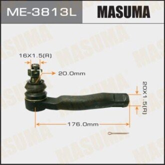 Наконечник кермовий out LH LAND CRUISER 100 LEXUS LX470 2000.08- (ME-3813L) MASUMA ME3813L (фото 1)