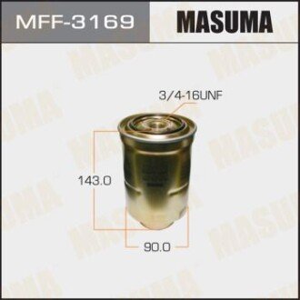 Фільтр паливний Mitsubishi L 200 (08-), Pajero (07-), Pajero Sport (09-15)/ Toyota Avensis (03-08), Land Cruiser Pra (MFF-3169) MASUMA MFF3169