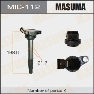 Котушка запалювання 1ZRFE, 2ZRFE, NZE14#.ZRE14#.NZE15#.NCP11# (MIC-112) MASUMA MIC112