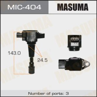 Котушка запалювання MAZDA 2, DEMIO/ZJ-VE, ZJ-VEM, ZY-VE MASUMA MIC404