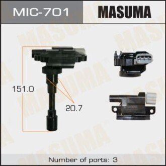 Котушка запалювання Suzuki Swift, SX4 1.5, 1.6 (-16) (MIC-701) MASUMA MIC701