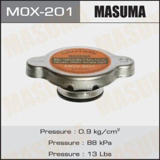 Кришка радіатора Honda/ Mazda/ Mitsubishi/ Nissan/ Subaru/ Suzuki/ Toyota 0.9 bar (MOX-201) MASUMA MOX201