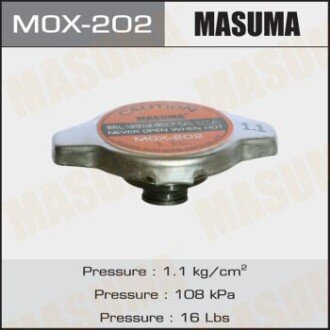 Кришка радіатора Honda/ Lexus/ Mazda/ Mitsubishi/ Subaru/ Suzuki/ Toyota 1.1 bar (MOX-202) MASUMA MOX202 (фото 1)