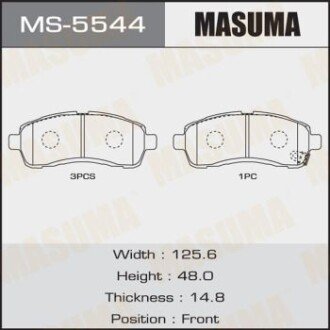 Колодки гальмівні (MS-5544) MASUMA MS5544