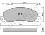 Комплект гальмівних колодок (дискових) Metelli 22-0098-0 (фото 1)