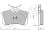 Комплект гальмівних колодок (дискових) Metelli 22-0100-0 (фото 1)