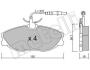 Комплект гальмівних колодок (дискових) Metelli 22-0214-0 (фото 1)