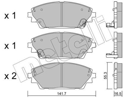 Комплект гальмівних колодок (дискових) Metelli 22-0992-0