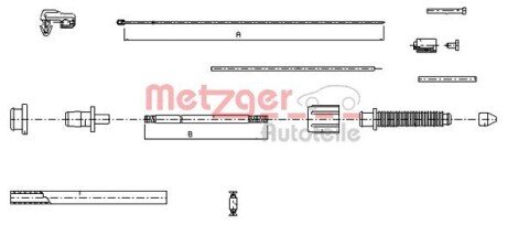 Трос акселератора MG METZGER 10.0382