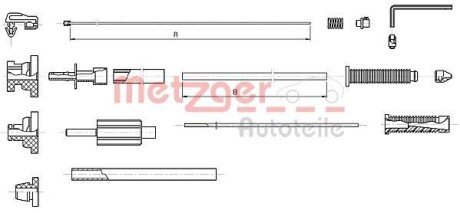 Трос акселератора MG METZGER 10.1179