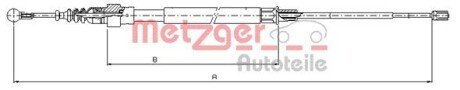 Трос ручного гальма METZGER 10.7509