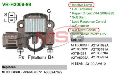 Регулятор напруги генератора MBT MOBILETRON VRH200999