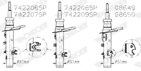 Амортизатор підвіски MONROE 742206SP