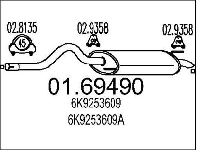 Глушник MTS 01.69490