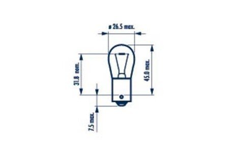 174213000 Лампа P15W 24V 15W BA15s |LAMPS FOR INDICATORS, BREAK LIGHT| (10шт) HD NARVA 17421