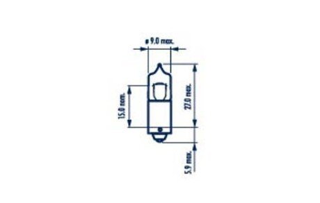 178353000 Лампа H20W 12V 20W BA9s (10шт) HALOGEN MINIATURE NARVA 17835