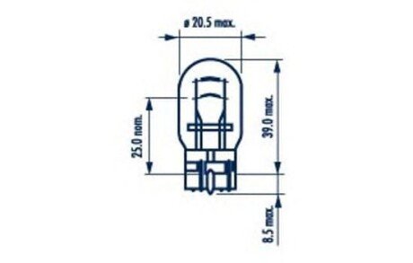 179193000 Лампа W21/5W 12V 21/5W W3X16q (10шт) NARVA 17919