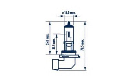 480063000 Лампа HB4/9006 12V 55W P22d HALOGEN NARVA 48006