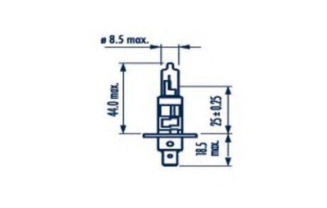 483203000 Лампа H1 12V 55W P14,5S HALOGENE NARVA 48320