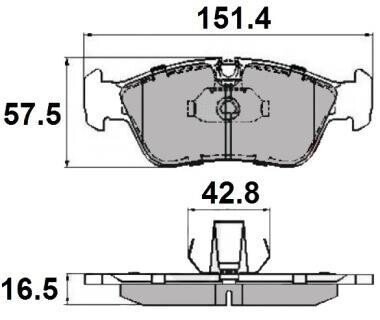 Гальмівні колодки пер. BMW 3 (E36/E46) 90-09 (ATE) National NP2050