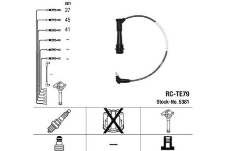 К-кт проводiв (RC-TE79) LEXUS GS/IS "3,0 "97-05 NGK 5381