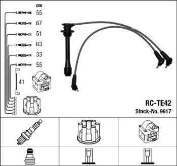 Комплект проводів запалення NGK 9617