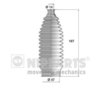 Пильовик рульового механізма NIPPARTS J2843011