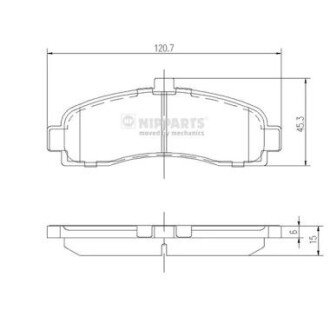 Гальмівні колодки NIPPARTS J3601053