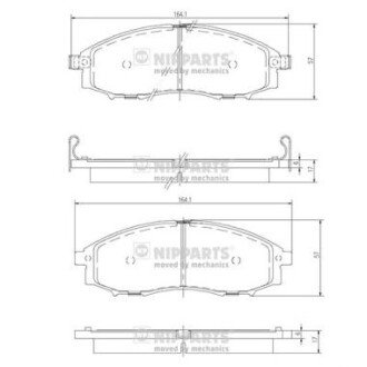 Гальмівні колодки NIPPARTS J3601088