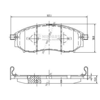 Гальмівні колодки NIPPARTS J3601094