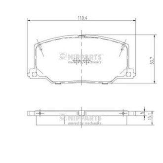 Гальмівні колодки NIPPARTS J3602037