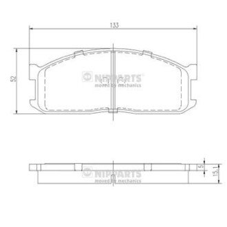 Гальмівні колодки NIPPARTS J3603025