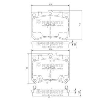 Гальмівні колодки NIPPARTS J3603035