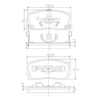 Гальмівні колодки NIPPARTS J3606006