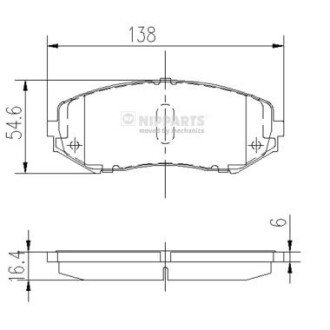 Гальмівні колодки NIPPARTS J3608029