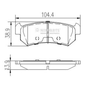 Гальмівні колодки NIPPARTS J3610903