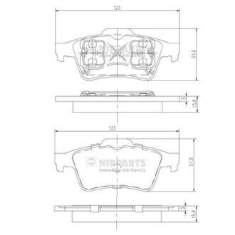 Гальмівні колодки NIPPARTS J3611045