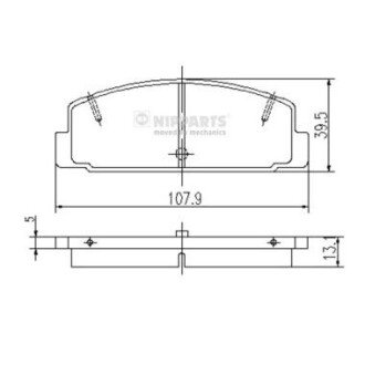 Гальмівні колодки NIPPARTS J3613002