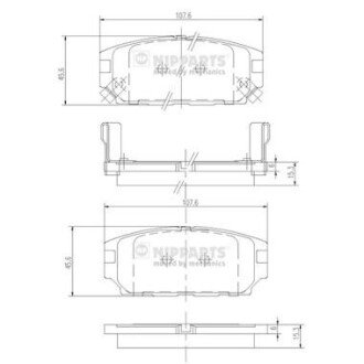 Гальмівні колодки NIPPARTS J3615007