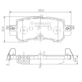 Гальмівні колодки NIPPARTS N3613026