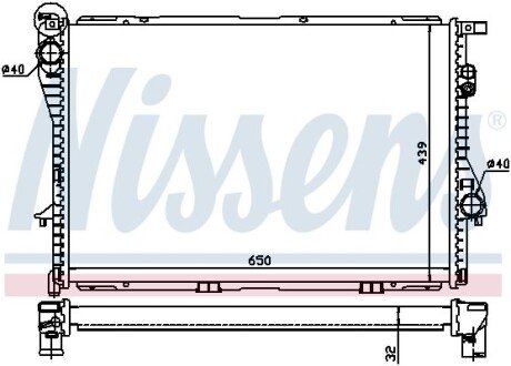 Радіатор охолоджування NISSENS 60603A