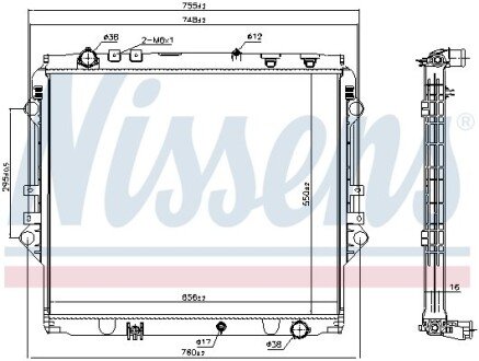 Радiатор NIS NISSENS 606069