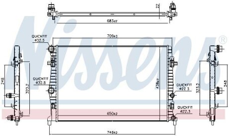 Радіатор охолодження NISSENS 606218