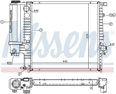 Радіатор охолодження NISSENS 60623