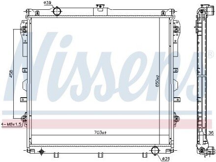 Радiатор NIS NISSENS 606523