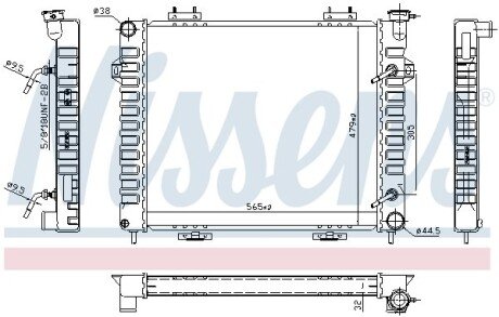 Радiатор NIS NISSENS 609901